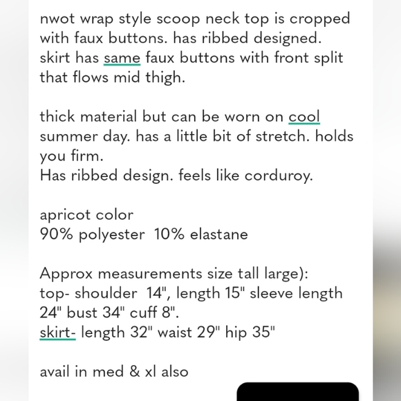 Ribbed knit 2pc skirt set- shop this item - Picture 8 of 8